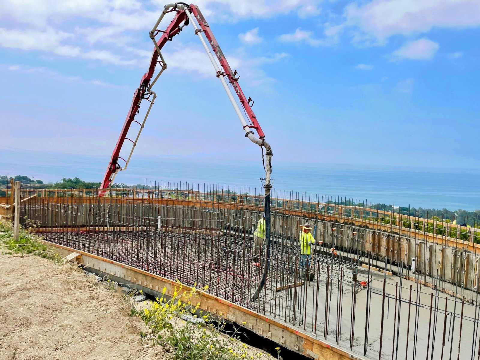 Hillside Concrete Deck near Malibu