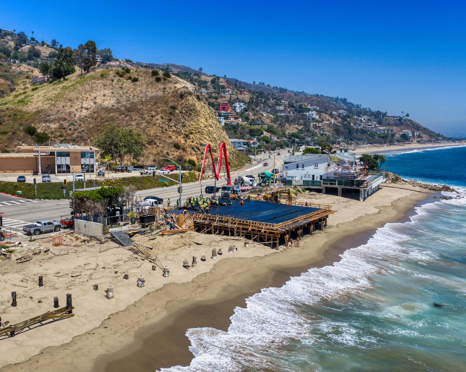 Malibu Fire Rebuild. Concrete Pour. Built by TROYCO.