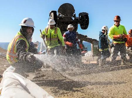 Concrete Pour for a Driveway in Malibu, CA