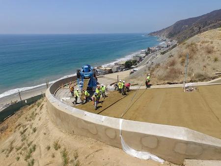 Concrete Pour for a Driveway in Malibu, CA
