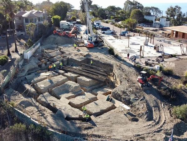 Blue Water Concrete Footings Excavation near Malibu, CA
