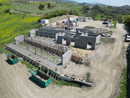 Concrete Horse Stables Progression in Malibu, CA