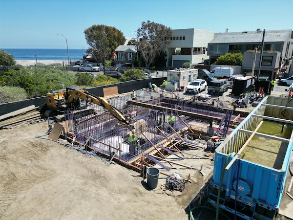 Malibu Colony Concrete Project Aerial View