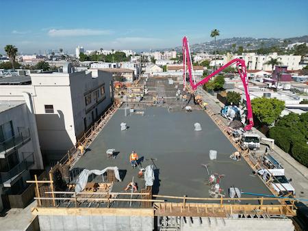 Finishing Concrete Podium Deck in Hollywood, CA