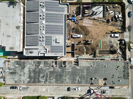 Side View of a Finished Concrete Podium in Hollywood, CA