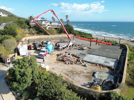 Finished Concrete Slab by the Beach in Malibu, CA