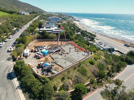 Concrete Slab Progression Photo by the Beach in Malibu, CA