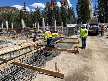 TROYCO Team working on a commerical project in Mammoth Lakes, CA.